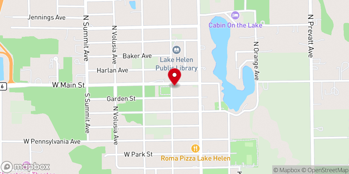 Map showing location of First Congregational United Church of Christ
