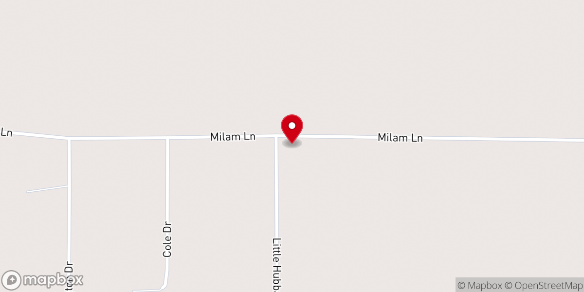 Map showing location of Little Hubbard Church
