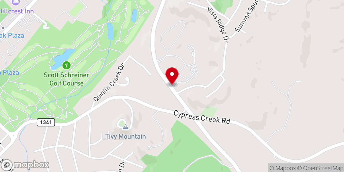 Map showing location of Kerrville Church of Christ