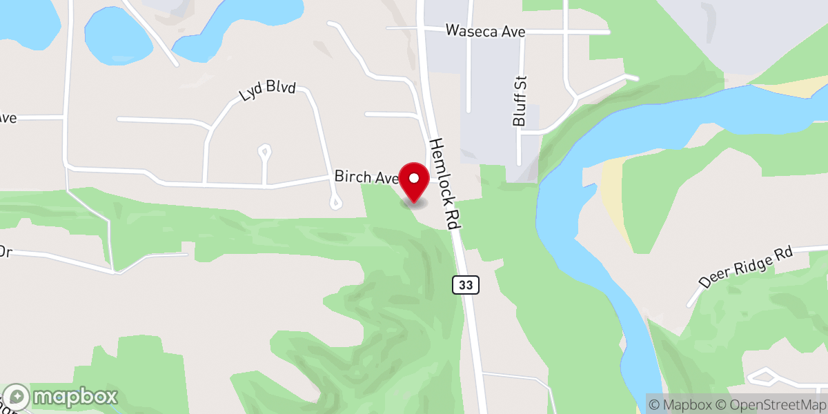 Map showing location of Christ Our Redeemer Evangelical Lutheran Church