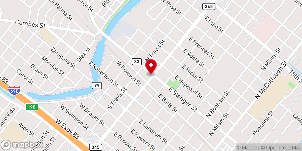 Map showing location of The Pentecostal Church
