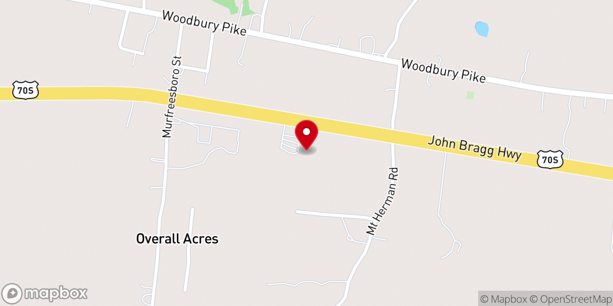 Map showing location of Zion Christian Ministries, Murfreesboro
