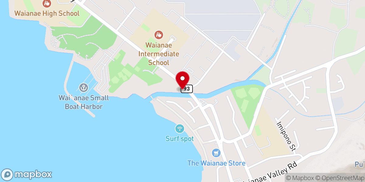 Map showing location of Hope Chapel Nanakuii