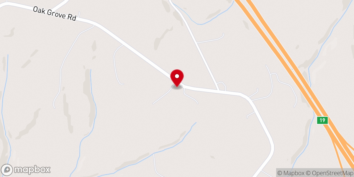Map showing location of Flatwoods Church of God