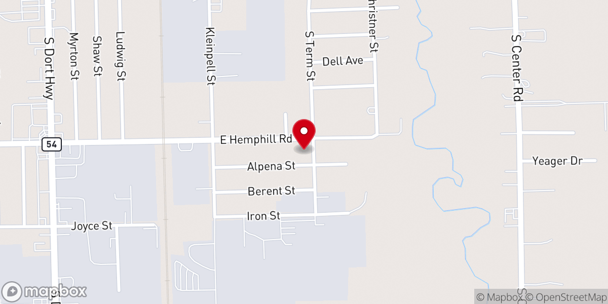 Map showing location of Anchor community Free Will Baptist Church