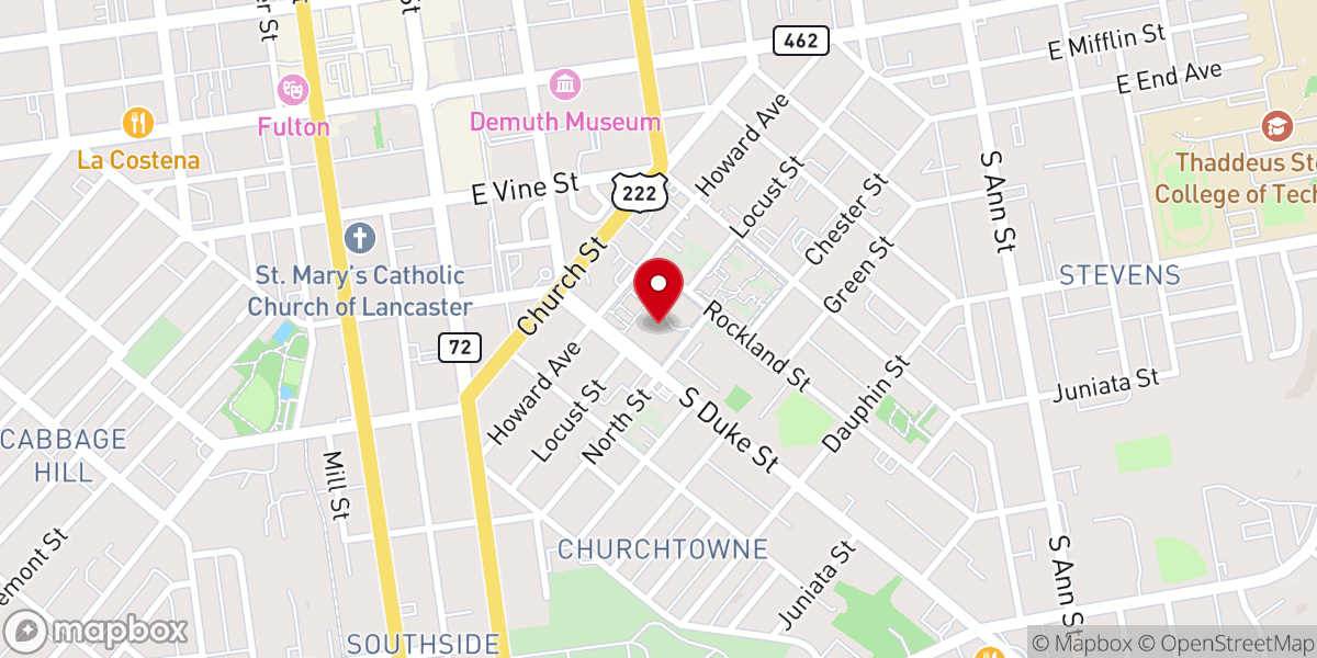 Map showing location of Catholic Church of San Juan Bautista