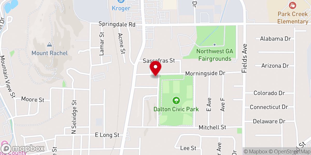 Map showing location of Freedom Baptist Church