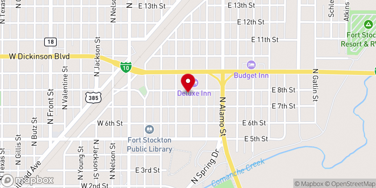 Map showing location of Immanuel Baptist Church