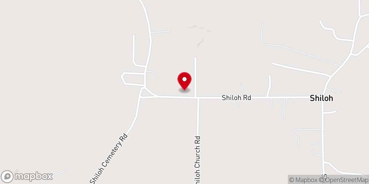 Map showing location of Shiloh Community Church