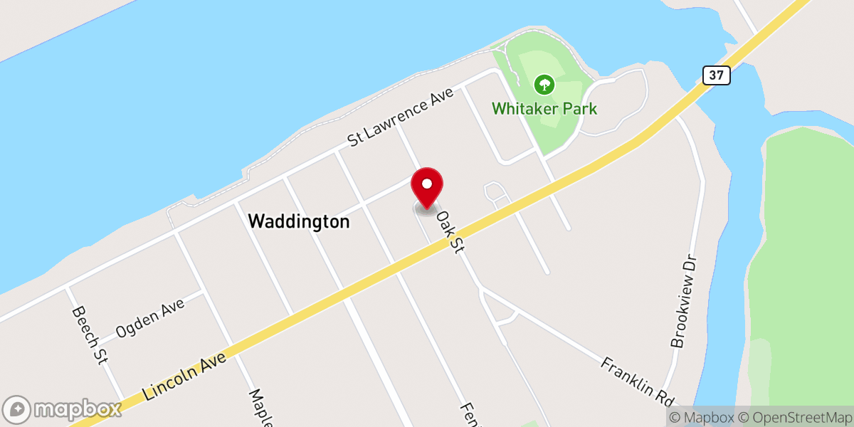 Map showing location of St. Mary's Catholic Church