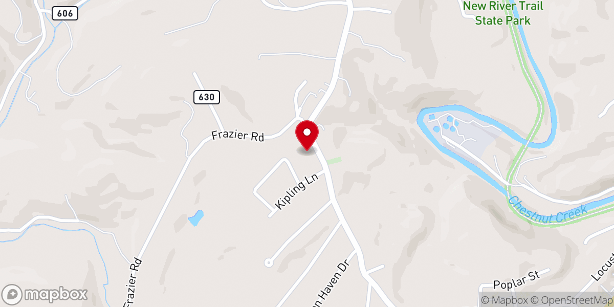 Map showing location of Mount Pisgah Church