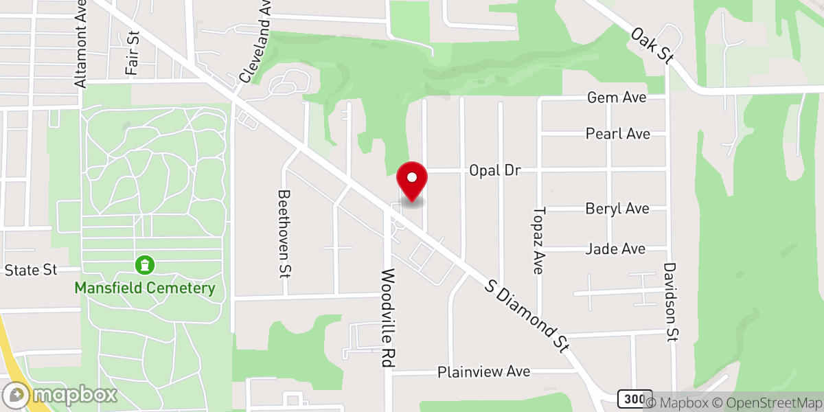 Map showing location of Diamond Hills Baptist Church Food Pantry