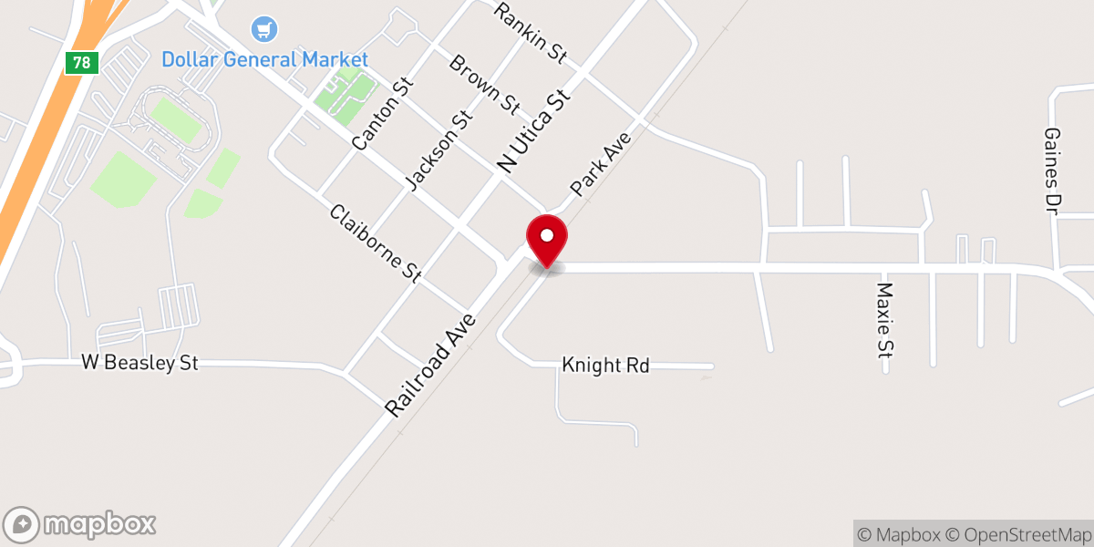 Map showing location of Jesus Name Church