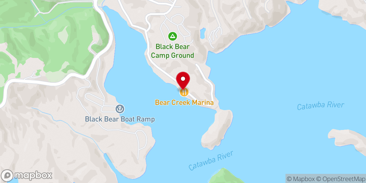 Map showing location of Bear Creek Marina