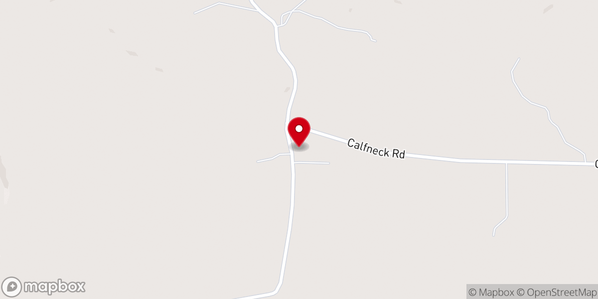 Map showing location of Union Valley Baptist Church