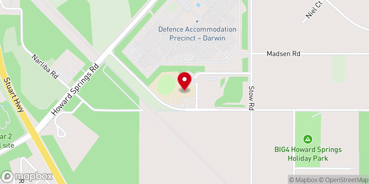 Map showing location of Darwin AFM Church