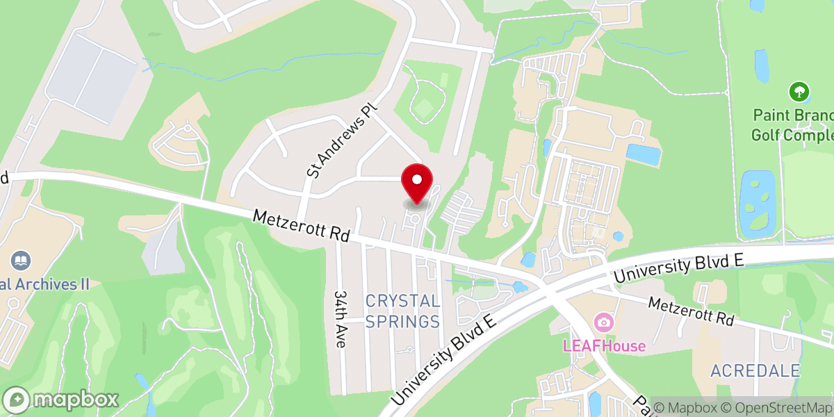 Map showing location of University Bible Fellowship
