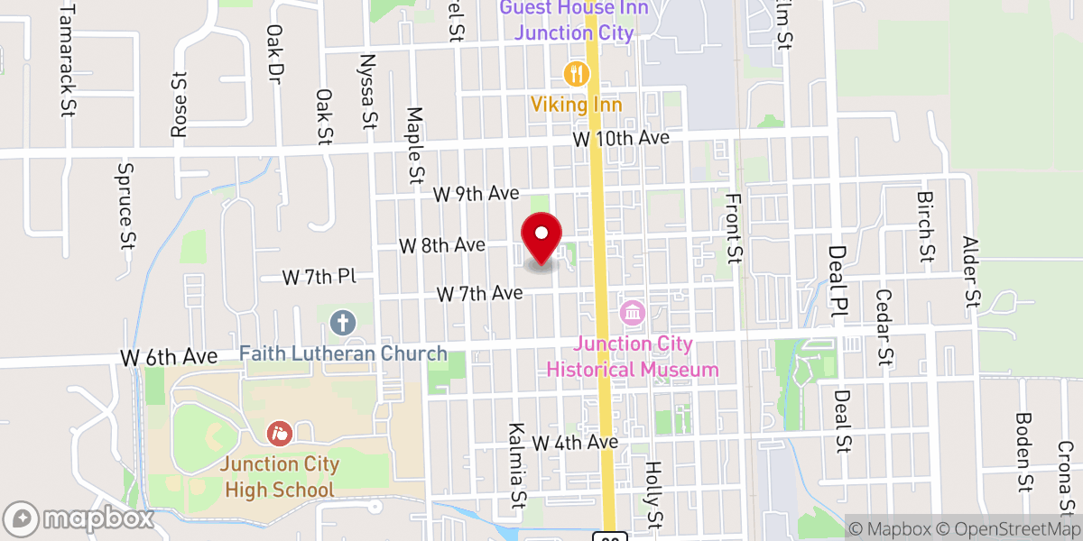 Map showing location of Christ’s Center Church