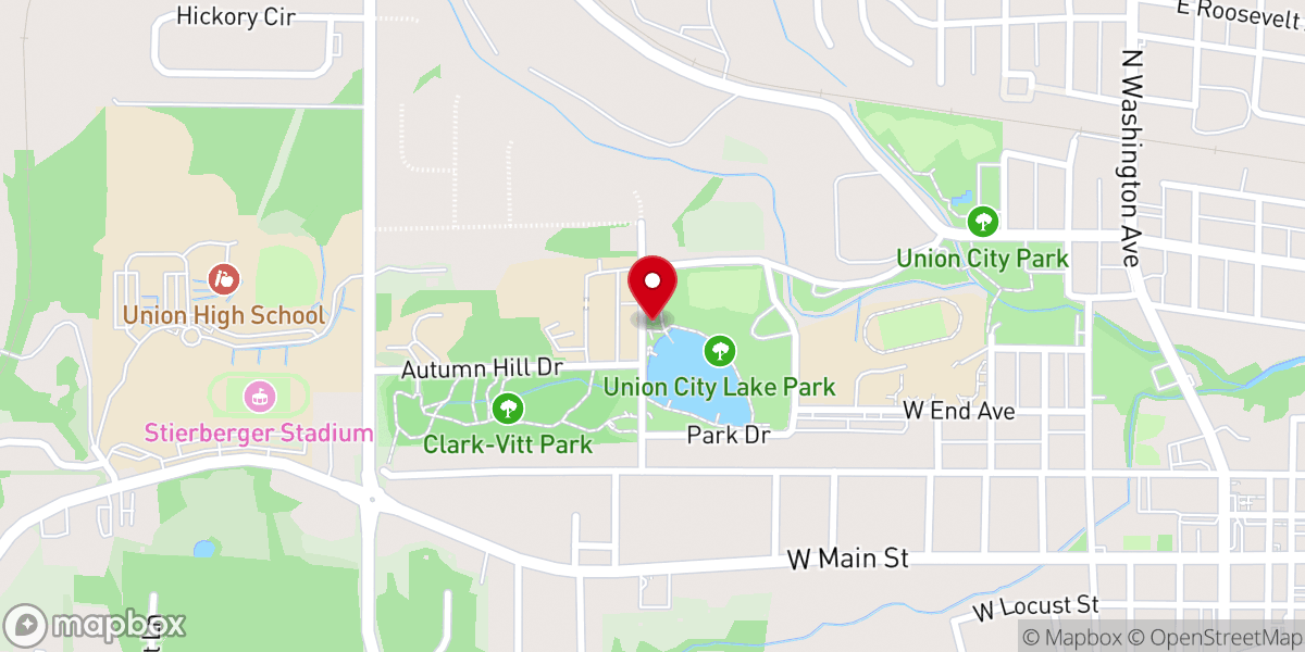 Map showing location of Union City Park