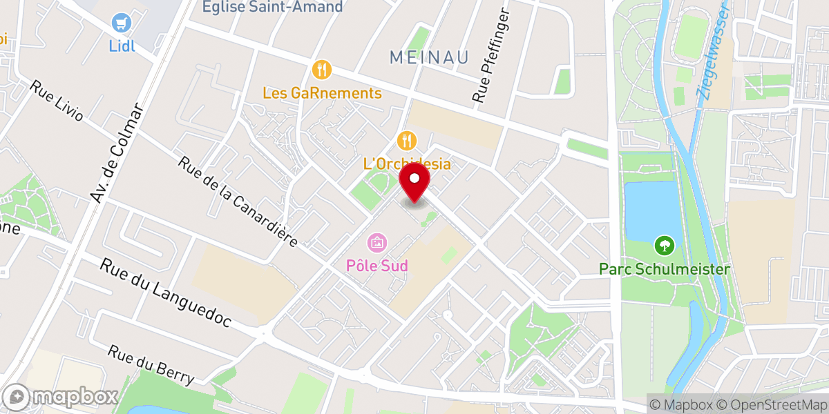 Map showing location of Église Saint-Vincent-de-Paul de Strasbourg