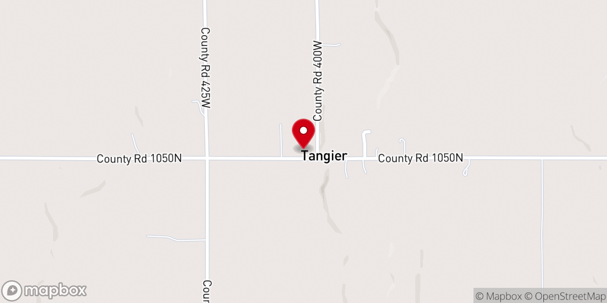 Map showing location of Tangier Friends Church