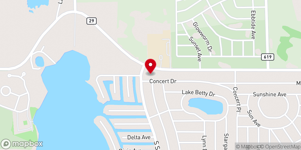 Map showing location of Community Church of God
