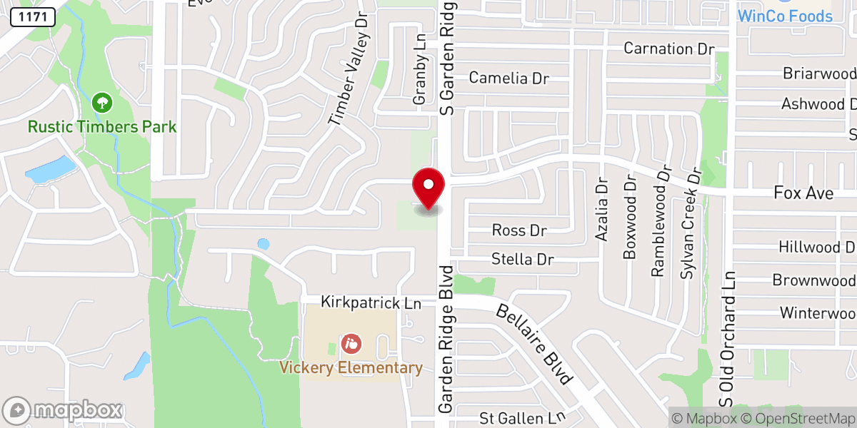 Map showing location of Prince of Peace Evangelical Lutheran Church