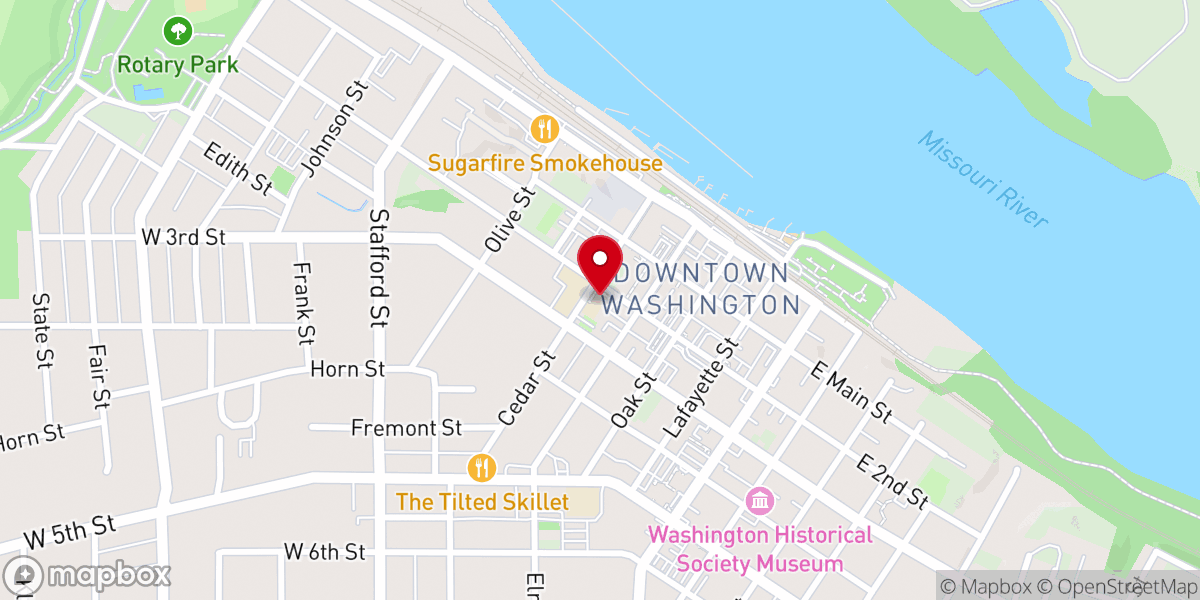 Map showing location of Saint Francis Borgia Food Pantry