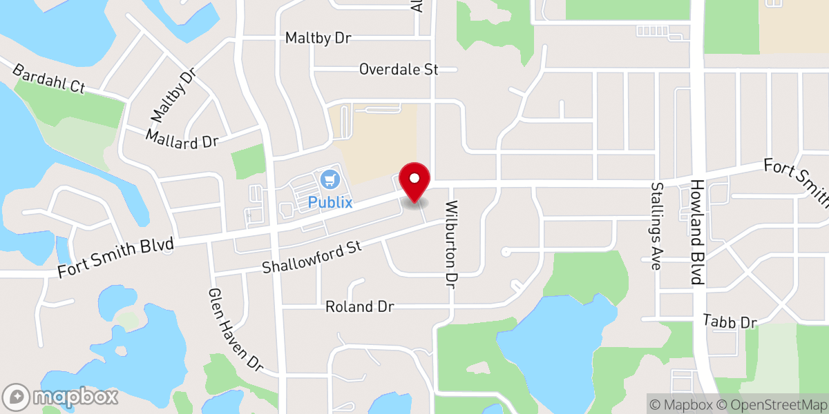 Map showing location of Fort Smith Boulevard Baptist Church