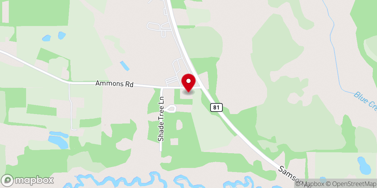 Map showing location of Grace Baptist Church