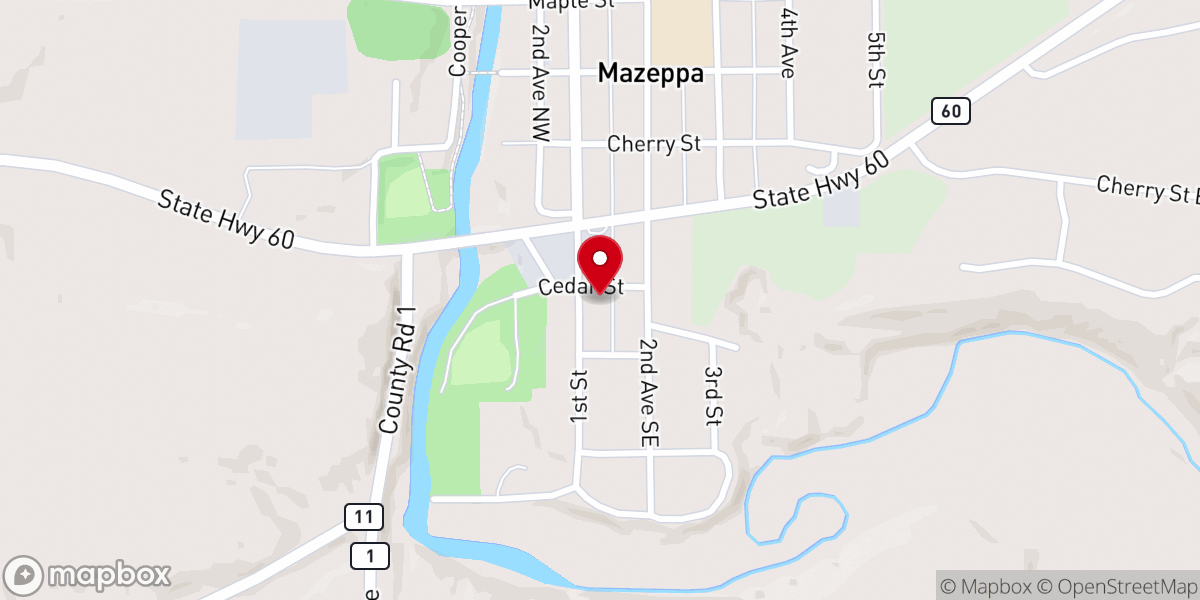 Map showing location of Saint Peter and Paul Catholic Church