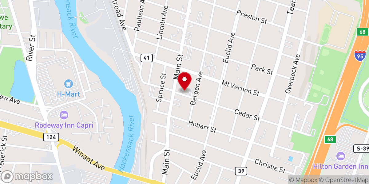 Map showing location of Ridgefield Park Free Seventh Day Adventist Church