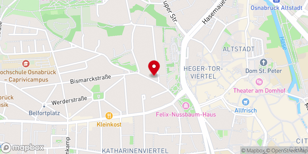 Map showing location of Bergkirche Osnabrück