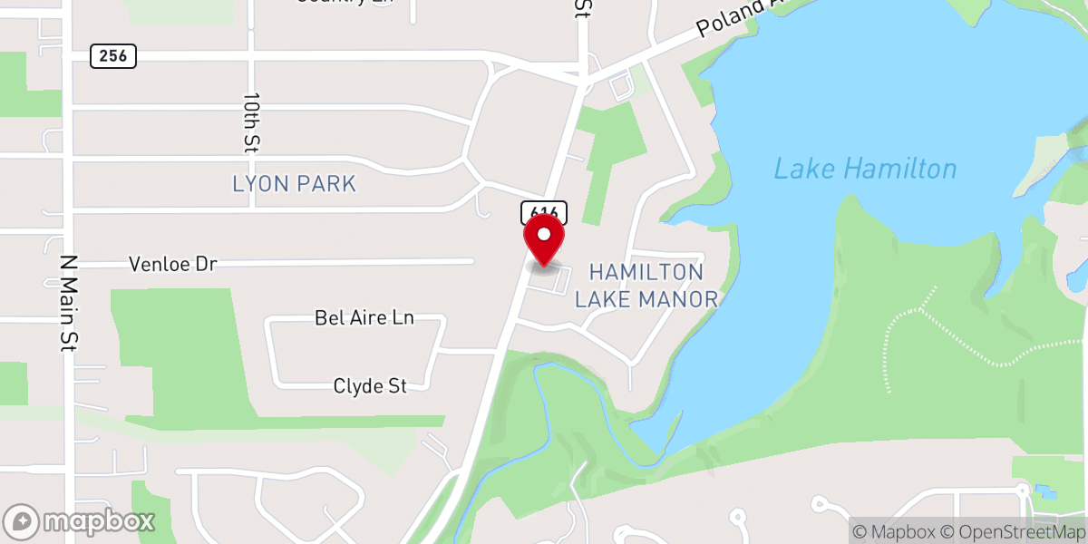 Map showing location of Church of Christ of Struthers