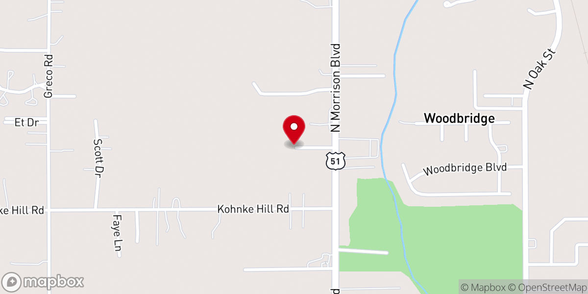 Map showing location of Calvary Pentecostal Church