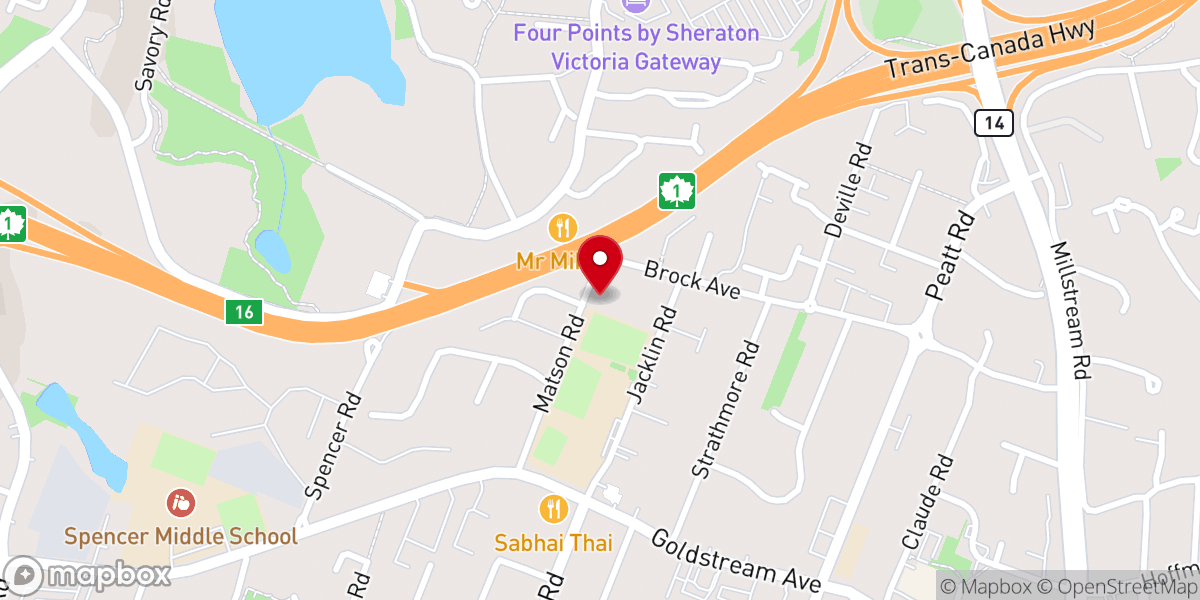 Map showing location of Grace Baptist Church of Victoria