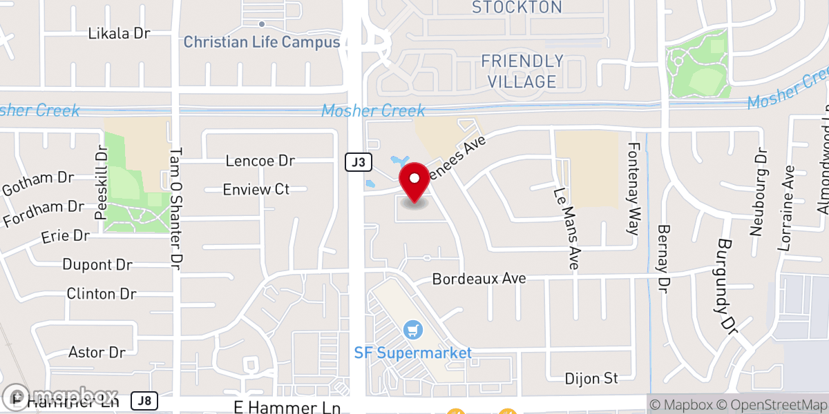 Map showing location of Mary Help of Christians Center