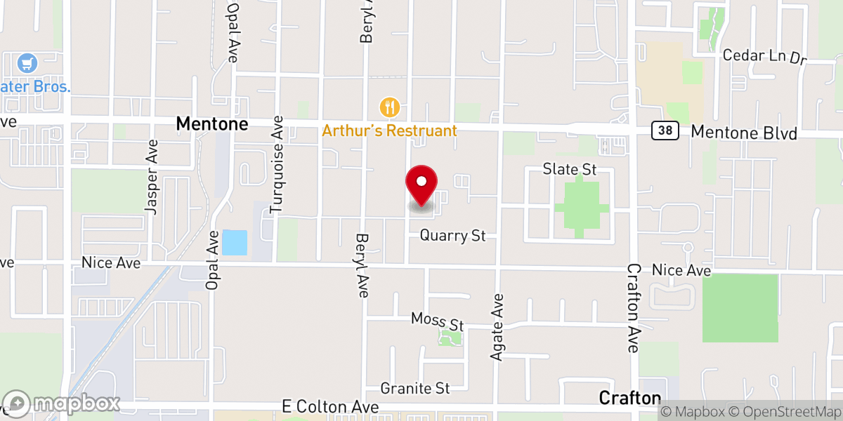 Map showing location of Mentone Seventh-day Adventist Church