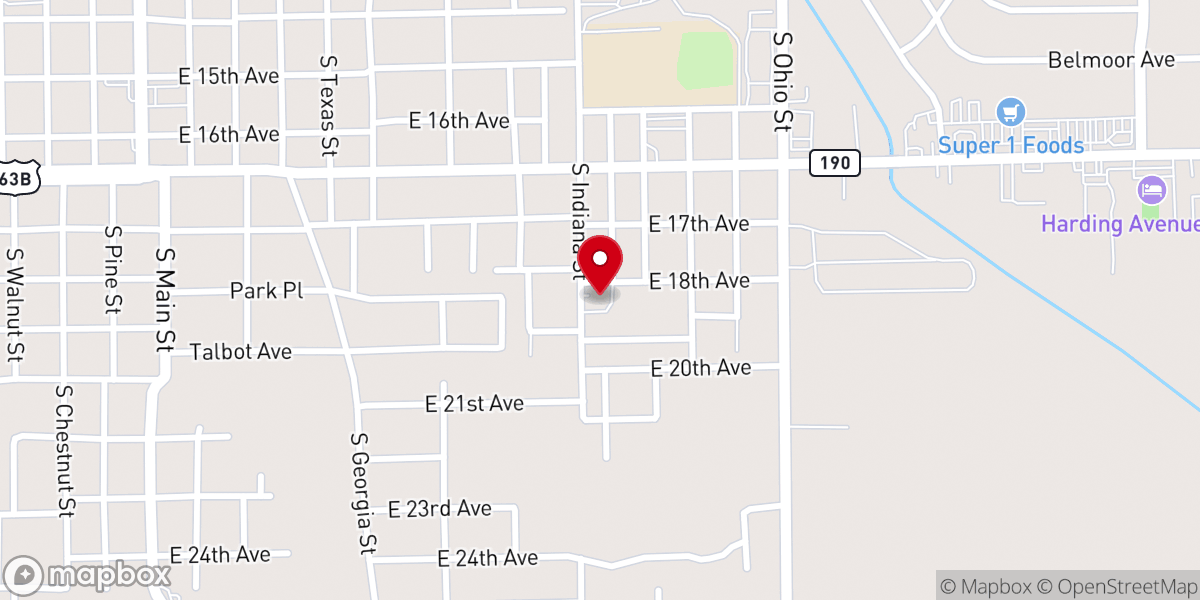 Map showing location of Pleasant Grove Baptist Church