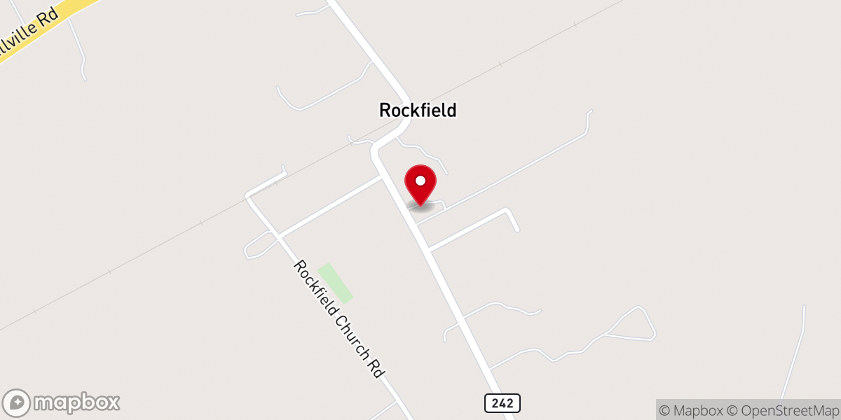 Map showing location of Rockfield United Methodist