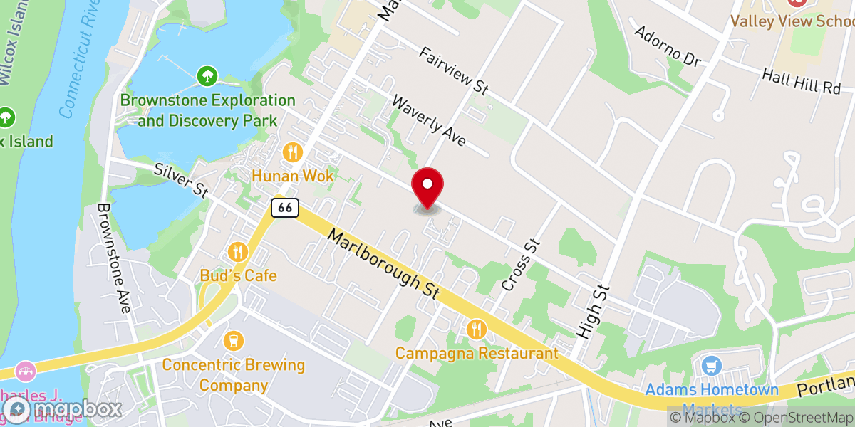 Map showing location of St Mary’s Catholic Church