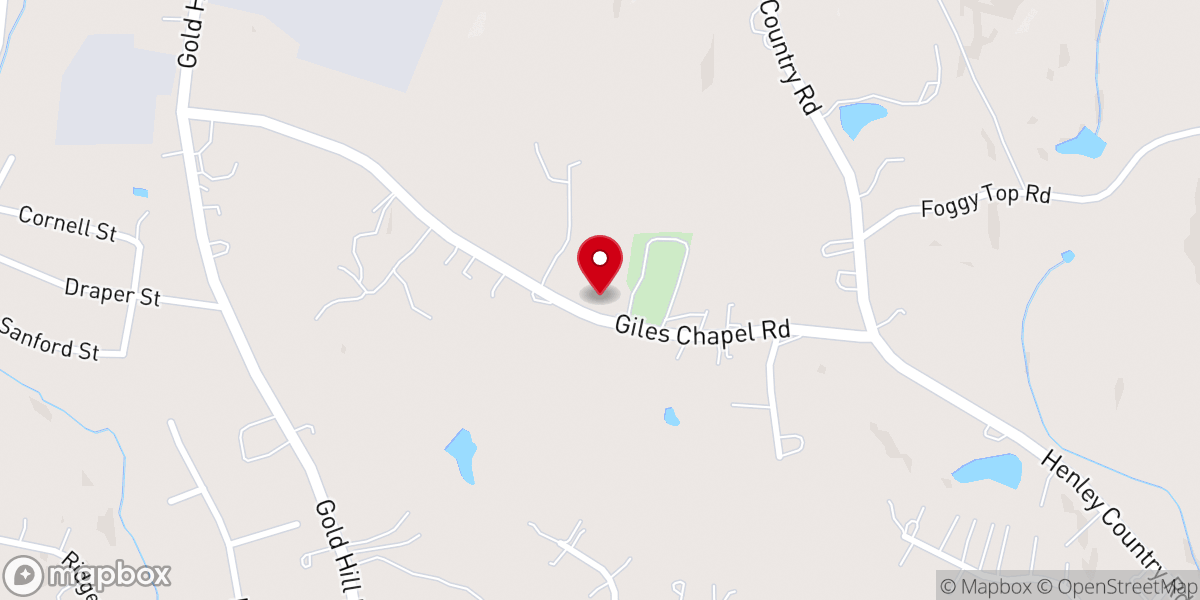 Map showing location of Giles Chapel