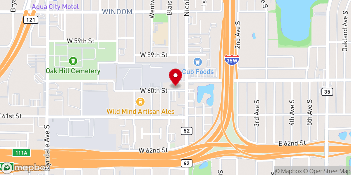 Map showing location of Richfield Lutheran Church (ELCA)