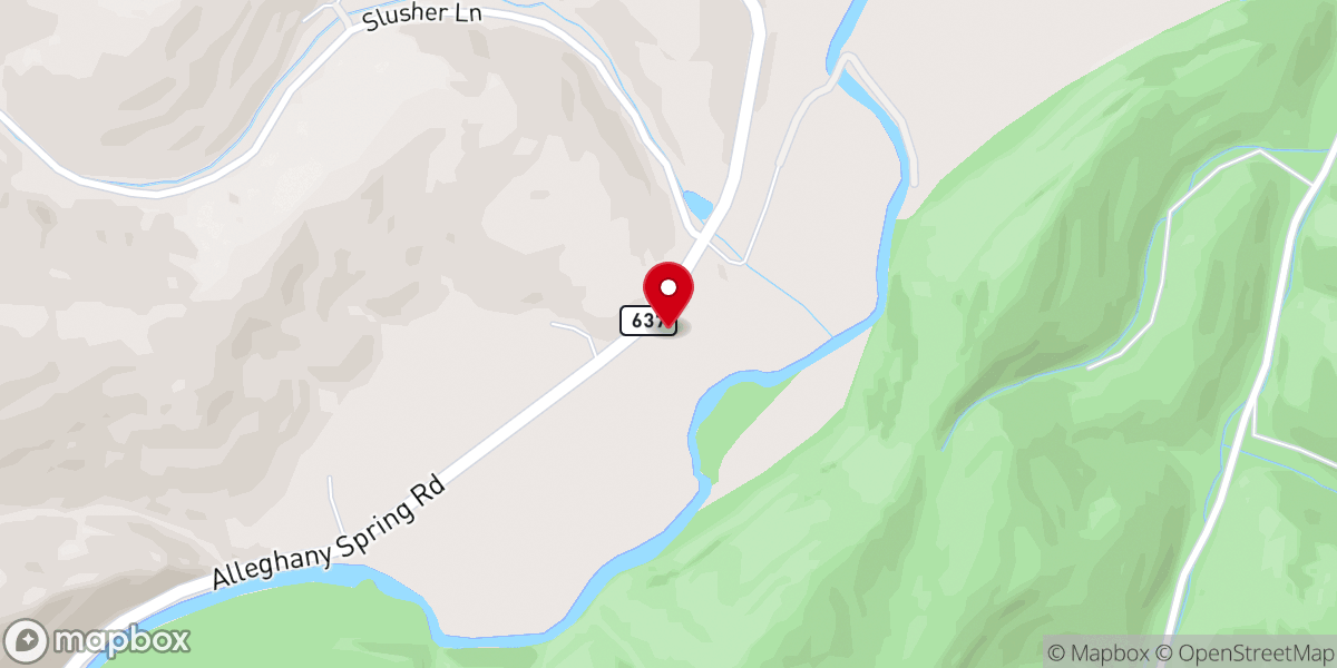 Map showing location of Christiansburg Congregational Holiness Church