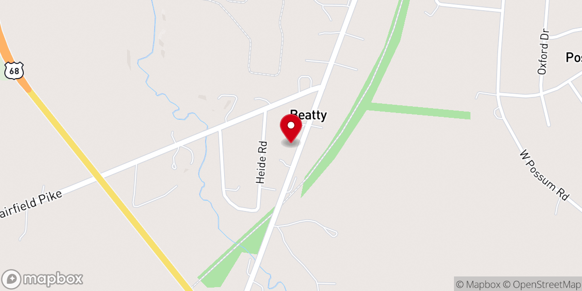 Map showing location of King James Bible Church