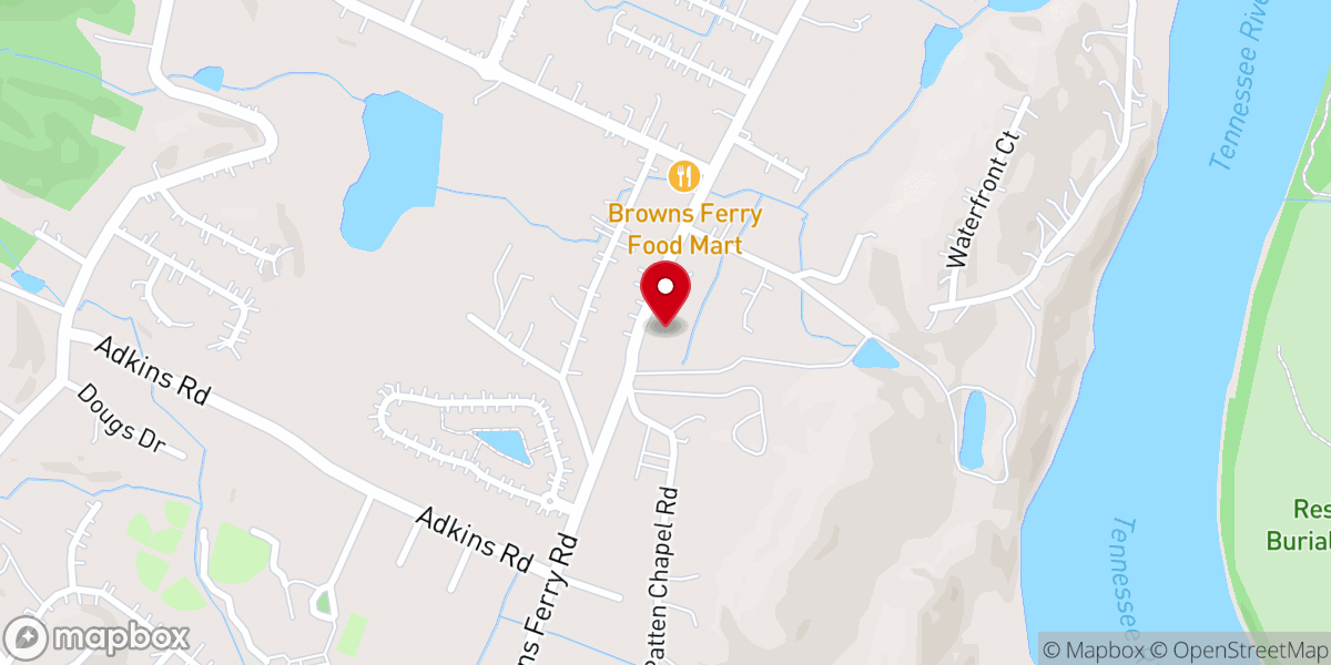 Map showing location of Tiftonia Baptist Church