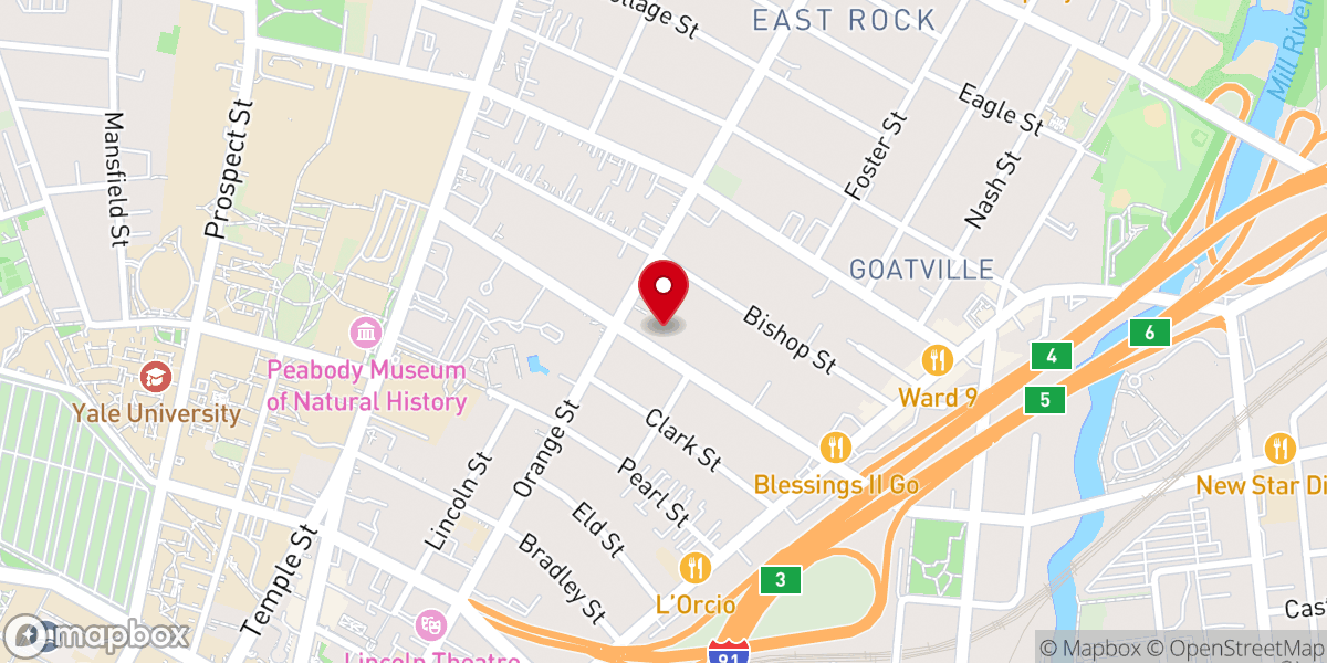 Map showing location of New Haven Seventh-Day Adventist Church