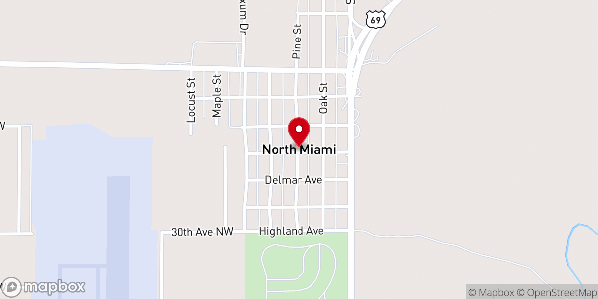 Map showing location of North Miami Open Arms Ministries Incorporated