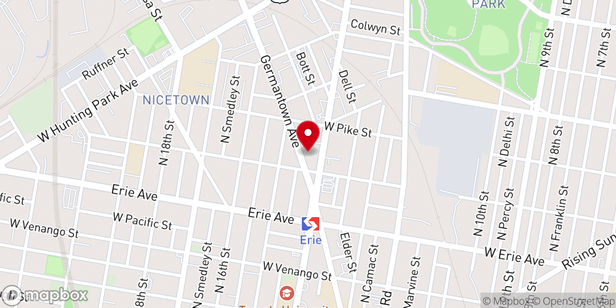 Map showing location of Taylor Memorial Baptist Church