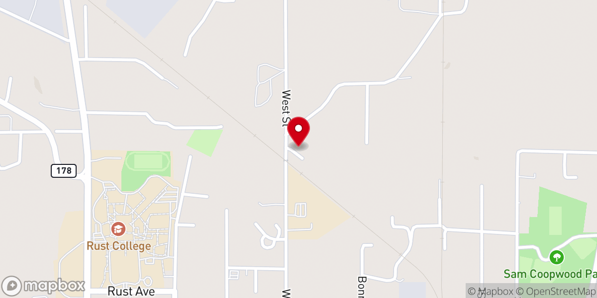 Map showing location of True Vine M. B. Church